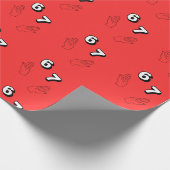6 7 Six Seven Geschenkpapier für Kinder (Ecke)