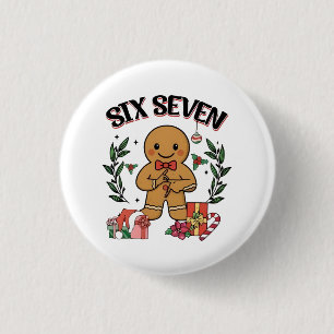 6 7 Six Seven Hand Gen Z Alpha Lebkuchen Meme  Button