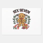 6 7 Six Seven Hand Gen Z Alpha Lebkuchen Meme  Geschenkpapier Set (Vorderseite 3)