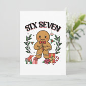 6 7 Six Seven Hand Gen Z Alpha Lebkuchen Meme Karte (Stehend Vorderseite)