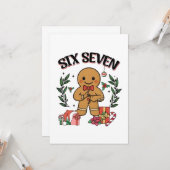 6 7 Six Seven Hand Gen Z Alpha Lebkuchen Meme Karte (Vorderseite/Rückseite Beispiel)