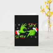 6 7 Six Seven Hand Gen Z Alpha Meme Slang Xmas Chr Karte (Gelbe Blume)