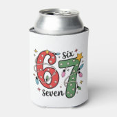 6 7 Six Seven Hand Gen Z Alpha Meme Slang Xmas  Dosenkühler (Kanne Vorderseite)