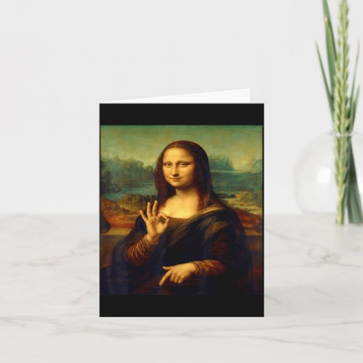 6 7 Six Seven Meme 67 Funny Mona Lisa Funny Clic A Karte (Vorderseite)