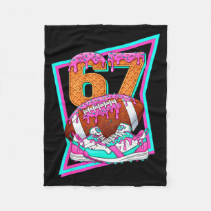 6 7 Six Seven Meme Amerikanischer Fußball Drip Num Fleecedecke