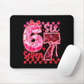 6 7 Six Seven Meme Coquette Bogen Leopard Herz Val Mousepad (Mit Mouse)
