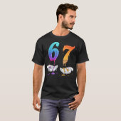 6 7 Six Seven Meme Hände Eiscreme Baseball Drip B T-Shirt (Vorne ganz)