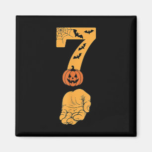 6 7 Six Seven Meme mit Hand Spinnennetz Halloween  Magnet