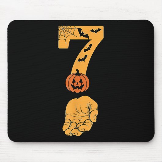 6 7 Six Seven Meme mit Hand Spinnennetz Halloween  Mousepad (Vorne)