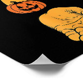 6 7 Six Seven Meme mit Hand Spinnennetz Halloween  Poster (Ecke)