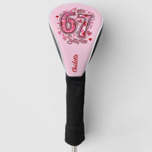 6 7 Six Seven Meme Trend Mädchen Rosa Name Golf Headcover