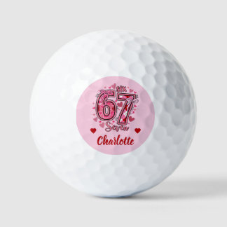 6 7 Six Seven Meme Trend Mädchen Rosa Name Golfball