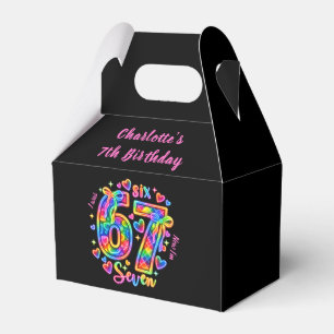 6 7 Six Seven Neon Regenbogen Leuchtend Mädchen 7. Geschenkschachtel