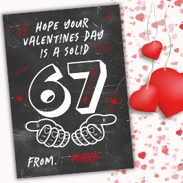 6 7 Six Seven Teens Kids School Valentines Day Feiertagskarte