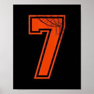 6 7 Spinnennetze — Sonnenliches Halloween-KostümT- Poster