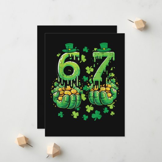 6 7 St Patricks Day Ankündigung (Vorderseite/Rückseite Beispiel)