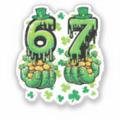 6 7 St Patricks Day Aufkleber (Vorderseite)