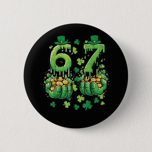 6 7 St Patricks Day Button (Vorderseite)
