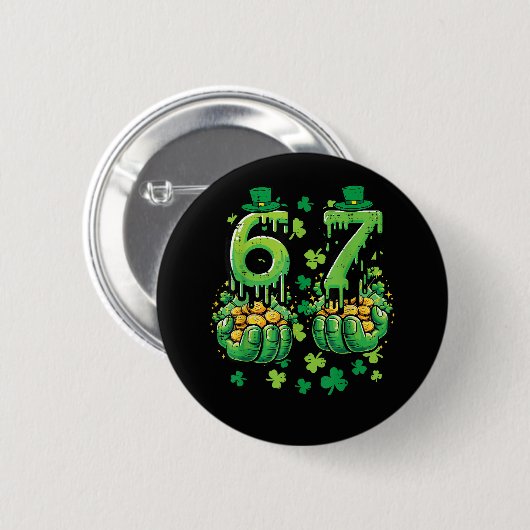 6 7 St Patricks Day Button (Vorne & Hinten)