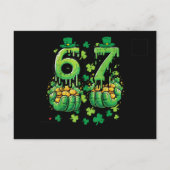6 7 St Patricks Day Einladungspostkarte (Rückseite)