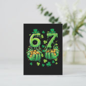 6 7 St Patricks Day Einladungspostkarte (Stehend Vorderseite)