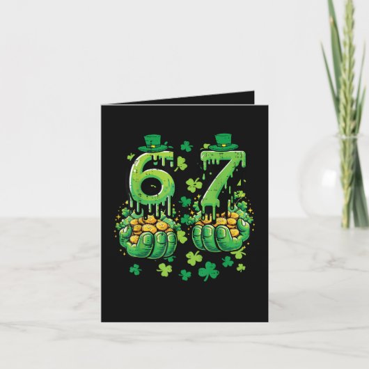 6 7 St Patricks Day Feiertagskarte (Vorderseite)