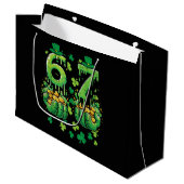 6 7 St Patricks Day Große Geschenktüte (Vorderseite Schrägansicht)