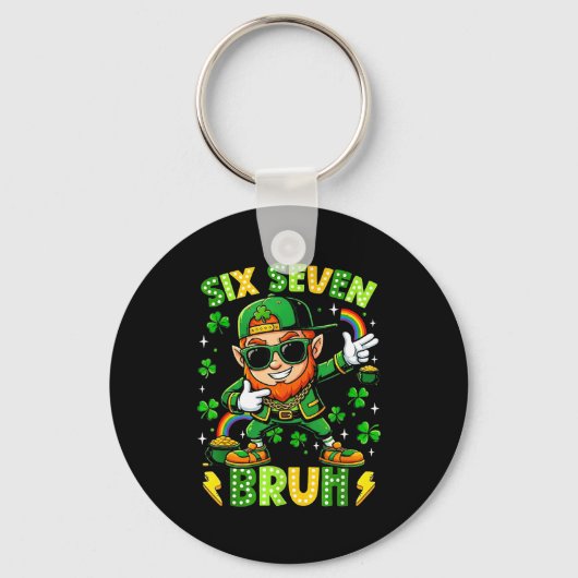 6 7 St. Patricks Day sechs sieben Meme Schlüsselanhänger (Vorderseite)
