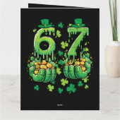 6 7 St. Patricks Tag Dankeskarte (Rückseite)