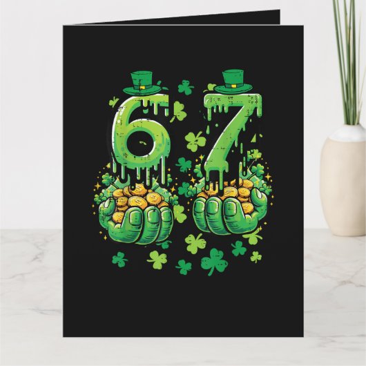 6 7 St. Patricks Tag Dankeskarte (Vorderseite)
