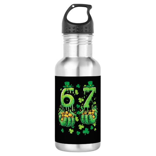 6 7 St. Patricks Tag Edelstahlflasche (Vorderseite)