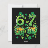 6 7 St. Patrick's Tag Feiertagskarte (Rückseite)