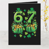 6 7 St Patricks Tag Karte (Gelbe Blume)