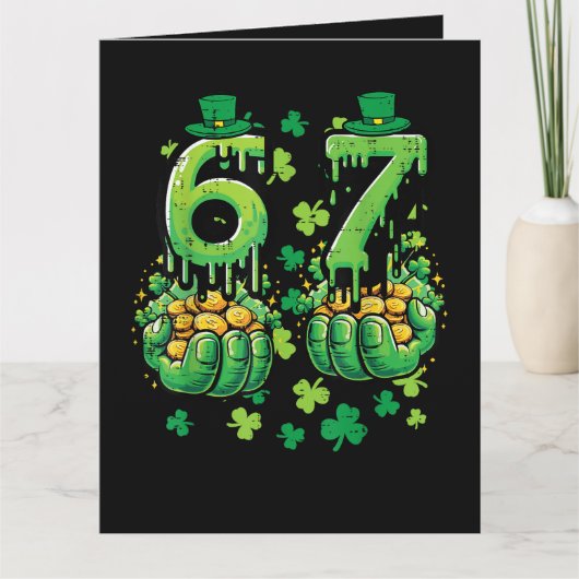 6 7 St Patricks Tag Karte (Vorderseite)