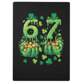 6 7 St Patricks Tag Klemmbrett (Rückseite)