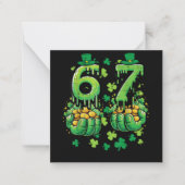 6 7 St. Patricks Tag Mitteilungskarte (Vorderseite)