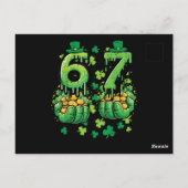 6 7 St. Patricks Tag Postkarte (Rückseite)