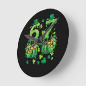 6 7 St. Patrick's Tag Runde Wanduhr (Winkel)