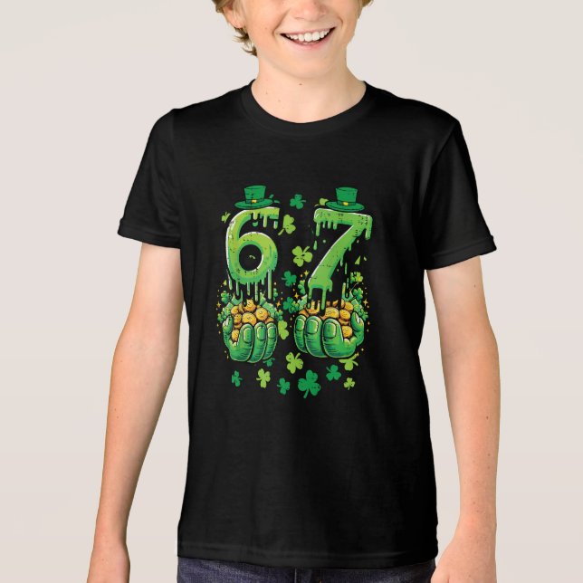 6 7 St Patricks Tag Tri-Blend Shirt (Vorderseite)