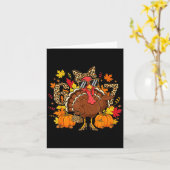 6 7 Thanksgiving Funny Leopard Bow Turkey Six Seve Karte (Gelbe Blume)