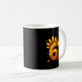 6 7 Thanksgiving Funny Turkey Six Seven Men Women Kaffeetasse (VorderseiteRechts)