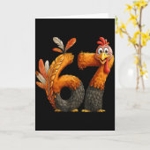 6 7 Thanksgiving Funny Turkey Thanksgiving 67 Men  Karte (Gelbe Blume)