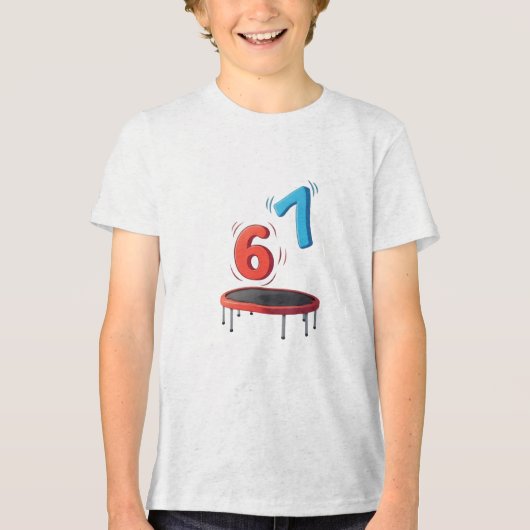 6 7 Trampolin Tri-Blend Shirt (Vorderseite)