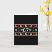 6 7 Ugly Christmas Trendy Meme Tween 67 Six Seven  Karte (Gelbe Blume)