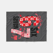 6 7 Valentine Six Seven Meme Coquette Bow Hearts  Fleecedecke (Vorderseite (Horizontal))