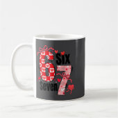 6 7 Valentine Six Seven Meme Coquette Bow Hearts Kaffeetasse (Links)
