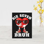 6 7 Valentines Day Shirt Men Boys Funny Heart Meme Karte (Gelbe Blume)