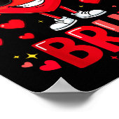 6 7 Valentines Day Shirt Men Boys Funny Heart Meme Poster (Ecke)