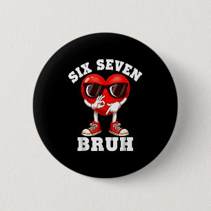 6 7 Valentinstag-Shirt Männer Jungen Lustiges Herz Button