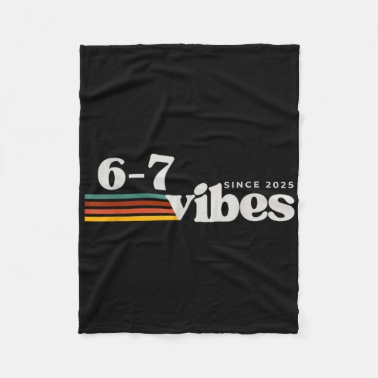 6 7 Vibes 2025 67 Meme Trendiger Retro Lustiger Sp Fleecedecke (Vorderseite)